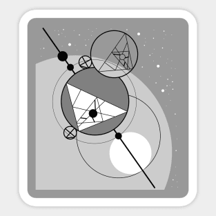 Abstract geometrical figures, astronomy concept Sticker